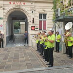 Nastop Pihalnega orkestra Ljubljana.